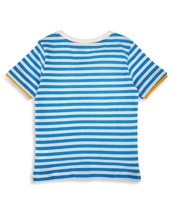 Babyhug Half Sleeves Tee Mickey Mouse Print - Blue