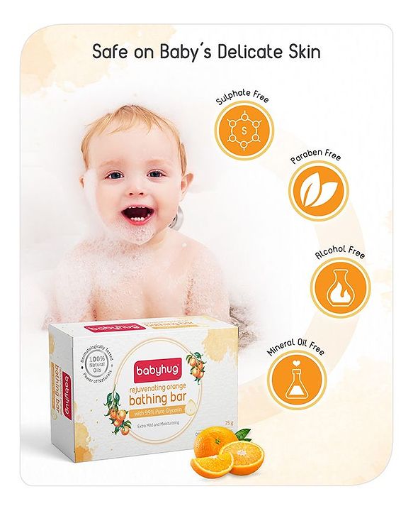 Babyhug Soothing Lavender Glycerin Bathing Bar - 75 g