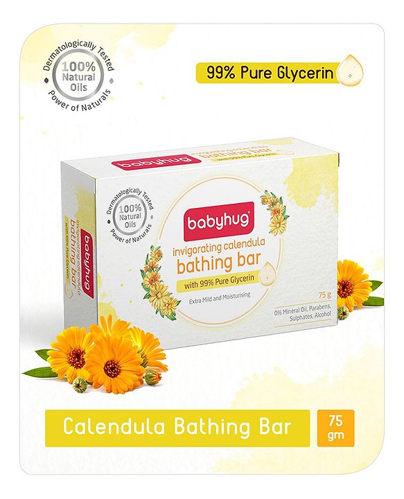 Babyhug Soothing Lavender Glycerin Bathing Bar - 75 g