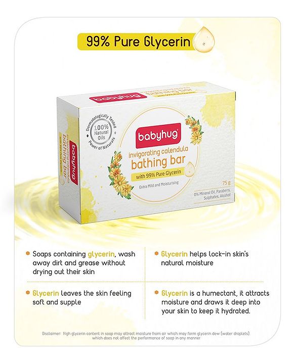 Babyhug Soothing Lavender Glycerin Bathing Bar - 75 g