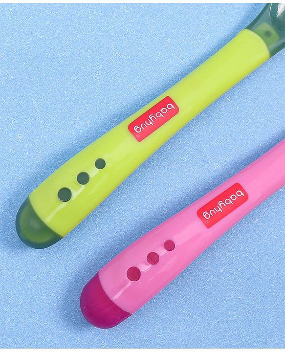 Babyhug Heat Sensitive Spoons Pack of 2 - Green Pink
