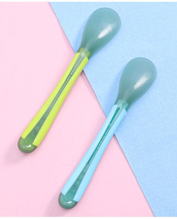 Babyhug Heat Sensitive Spoons Pack of 2 - Green Pink