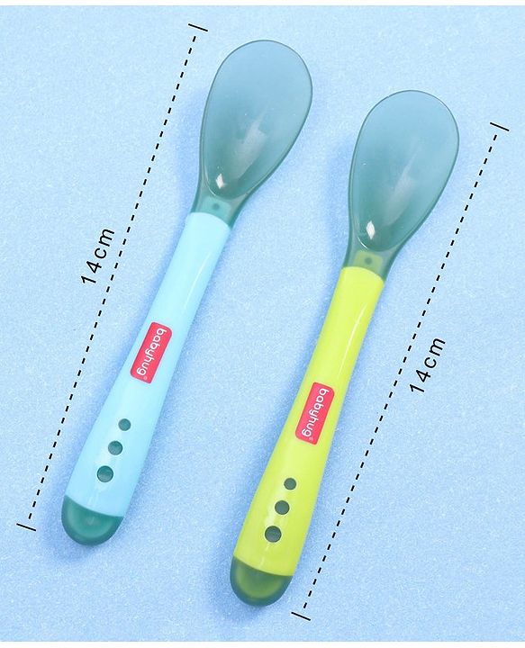 Babyhug Heat Sensitive Spoons Pack of 2 - Green Pink