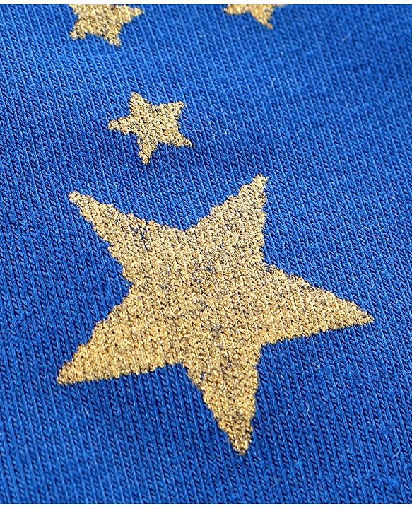 Pine Kids Mid Calf Anti Microbial Leggings Star Print - Blue