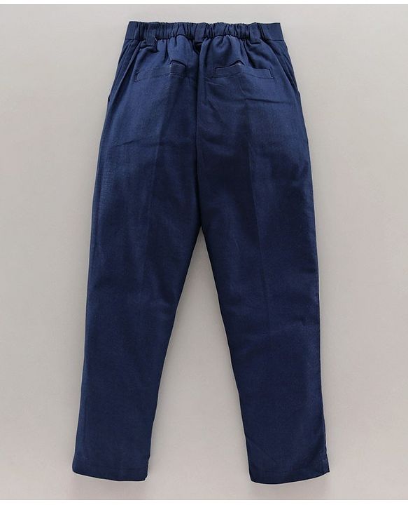 Babyhug Full Sleeves 3 Piece Party Suit - Navy Blue