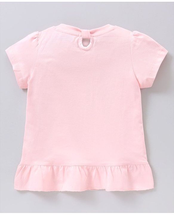 Pine Kids Short Sleeves Biowashed Top Heart Print - Pink