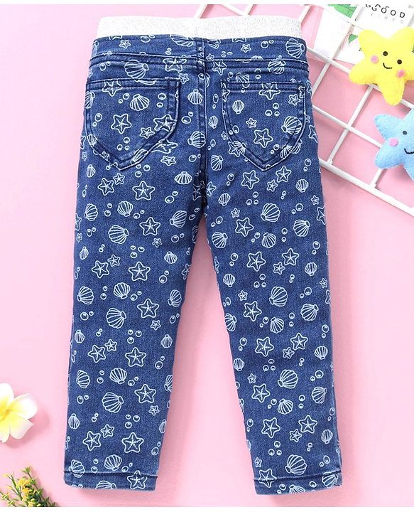 Babyhug Denim Jeggings  - Blue
