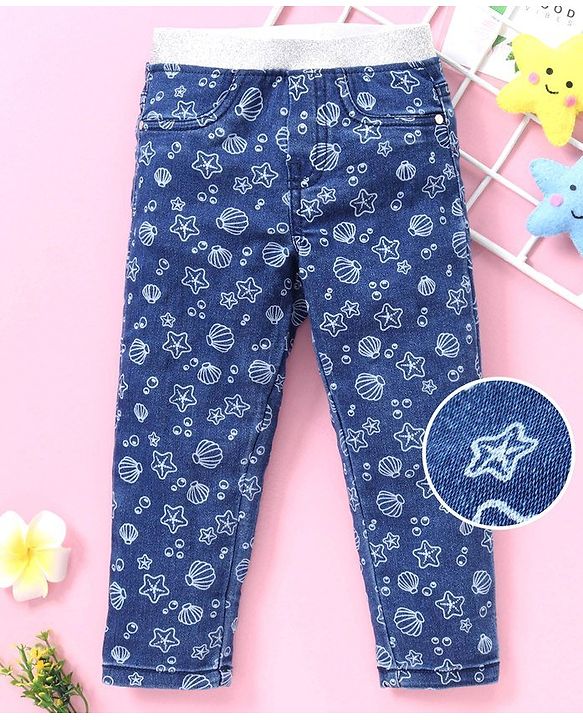 Babyhug Denim Jeggings  - Blue