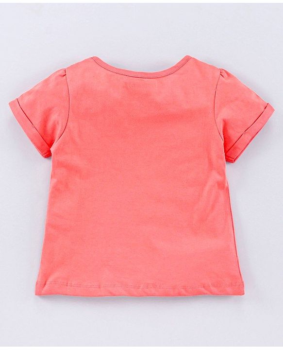 Pine Kids Half Sleeves Bio Wash Printed Top Pack of 2  - Pink Peach