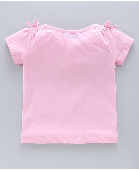 Pine Kids Half Sleeves Knitted Bio Wash Top Butterfly Print Pack of 2 - Blue Pink