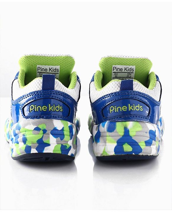 Pine Kids Sports Shoes - White Blue