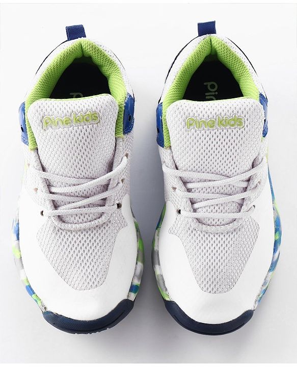 Pine Kids Sports Shoes - White Blue