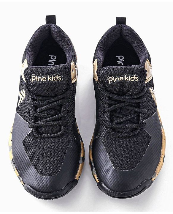 Pine Kids Sports Shoes - Black Beige