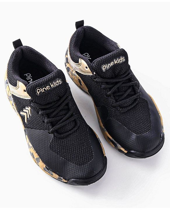 Pine Kids Sports Shoes - Black Beige