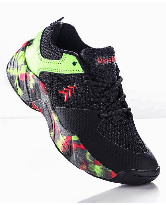 Pine Kids Sports Shoes - Black Green