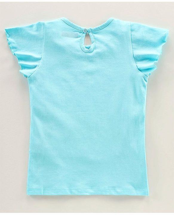 Pine Kids Volume Sleeves Top Floral Print - Blue