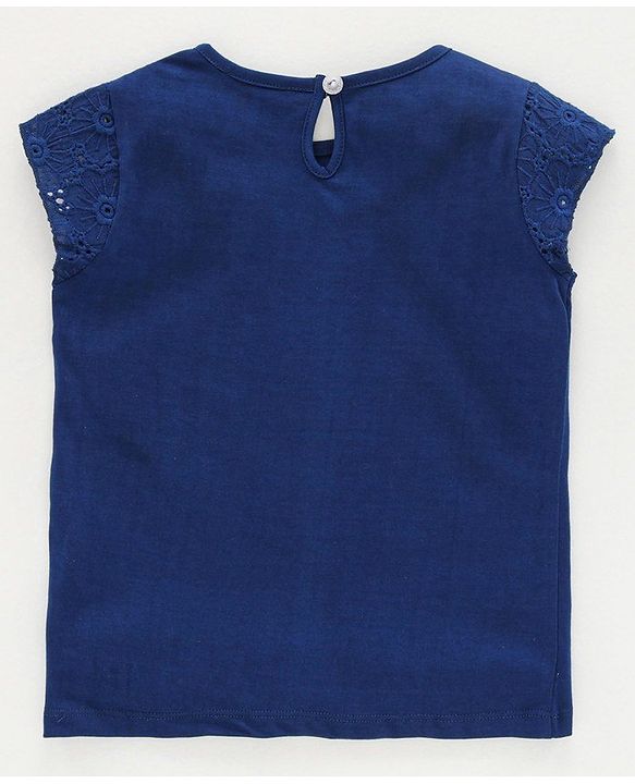Pine Kids Half Sleeves Top - Navy Blue