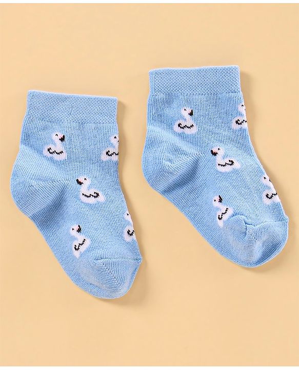 Cute Walk by Babyhug Anti Bacterial Ankle Length Socks Pack of 3 - Pink Blue White