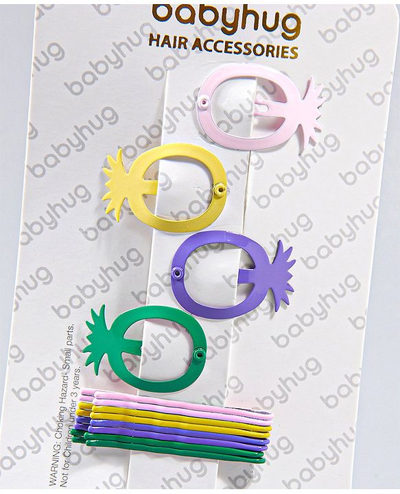 Babyhug Hair Pins And Clips Multicolor - Pack of 12