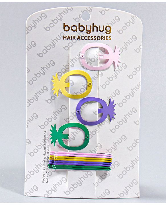 Babyhug Hair Pins And Clips Multicolor - Pack of 12
