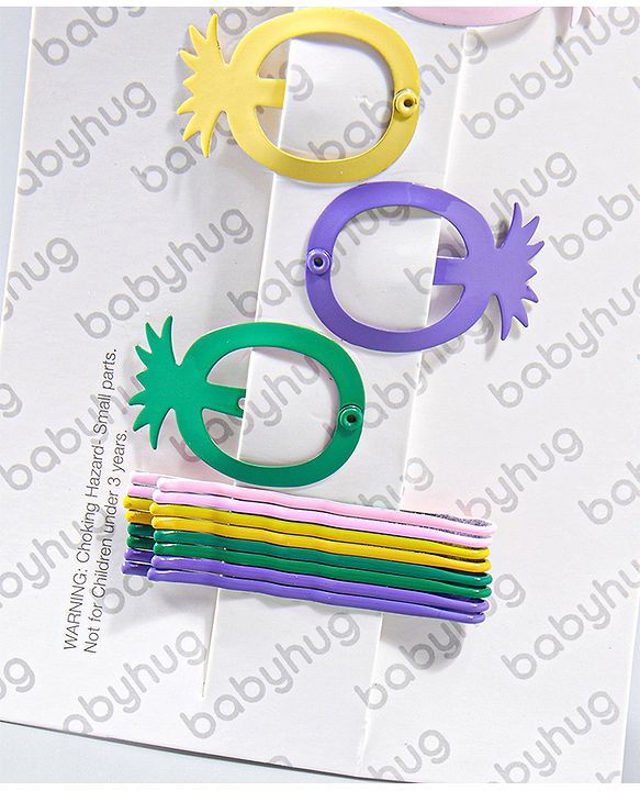 Babyhug Hair Pins And Clips Multicolor - Pack of 12