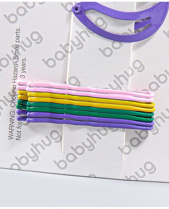 Babyhug Hair Pins And Clips Multicolor - Pack of 12
