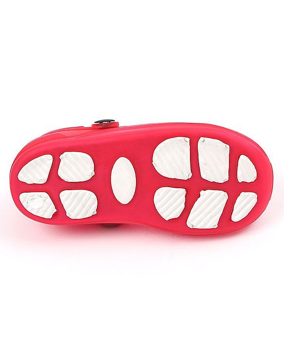 Pine Kids Clogs with Backstrap Dolphin Patch - Red