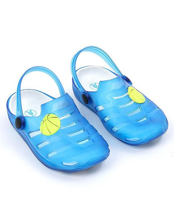 Pine Kids Clogs with Backstrap Ball Patch - Blue