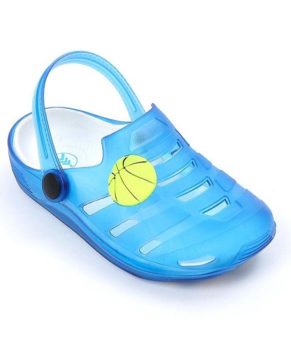 Pine Kids Clogs with Backstrap Ball Patch - Blue