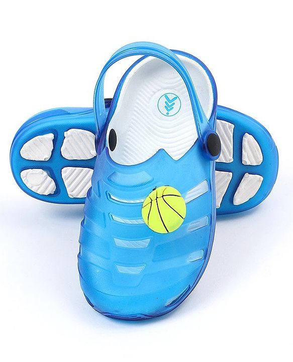 Pine Kids Clogs with Backstrap Ball Patch - Blue