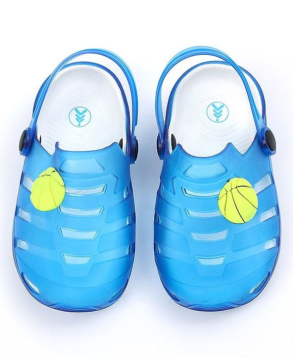 Pine Kids Clogs with Backstrap Ball Patch - Blue