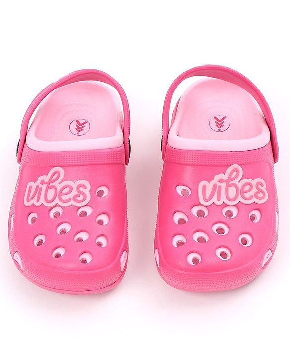 Pine Kids Clogs with Backstrap Vibes Patch - Pink