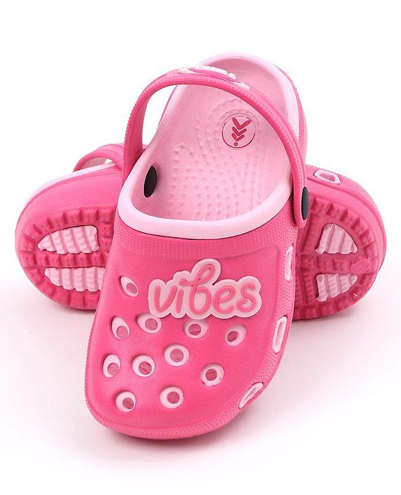 Pine Kids Clogs with Backstrap Vibes Patch - Pink