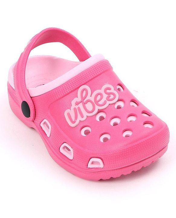 Pine Kids Clogs with Backstrap Vibes Patch - Pink