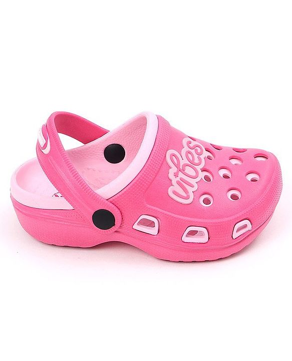 Pine Kids Clogs with Backstrap Vibes Patch - Pink