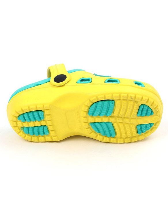 Pine Kids Clogs with Backstrap Rainbow Patch - Light Green Yellow