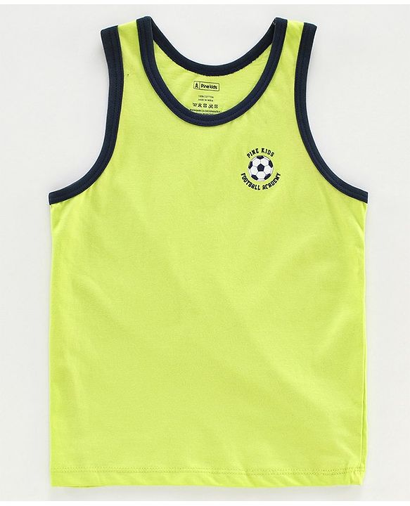 Pine Kids Sleeveless Anti Microbial and Biowash Vest Pack of 3 - Blue Green Red