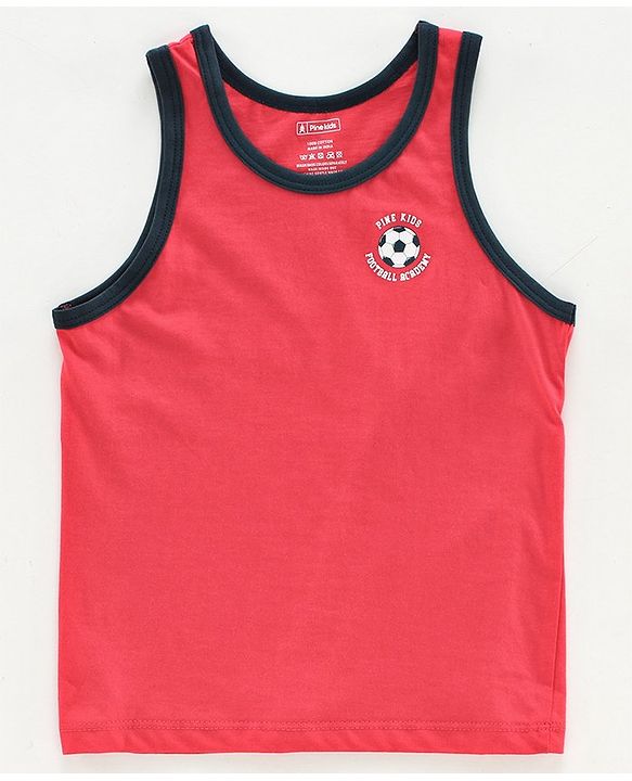 Pine Kids Sleeveless Anti Microbial and Biowash Vest Pack of 3 - Blue Green Red