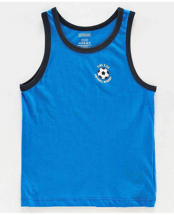 Pine Kids Sleeveless Anti Microbial and Biowash Vest Pack of 3 - Blue Green Red