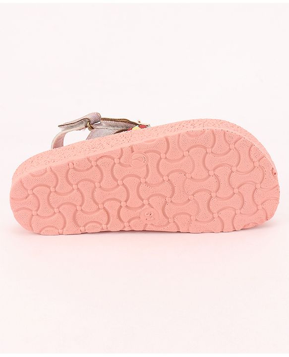 Pine Kids  Party Wear Sandals With Dual Velcro Closure - Cream