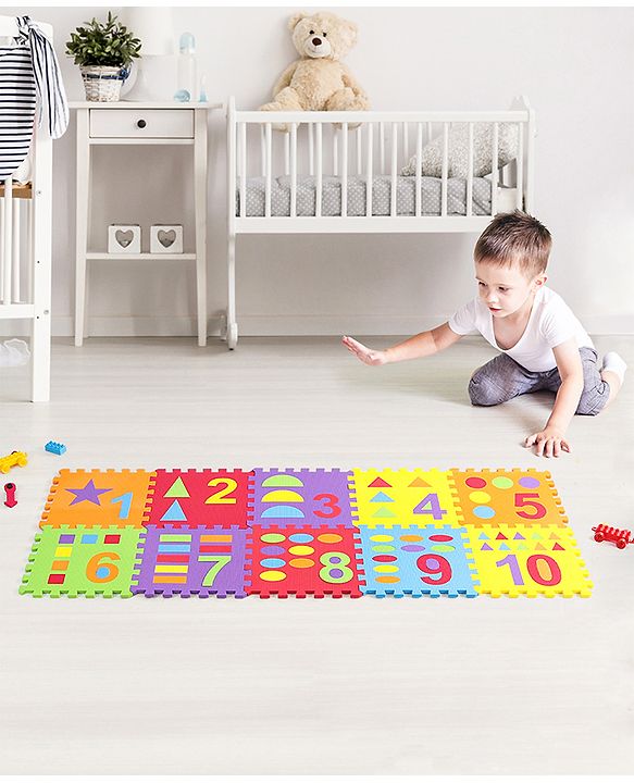 Babyhug Pop Out Playmat Numbers & Shapes Floor Mat (Colour May vary)