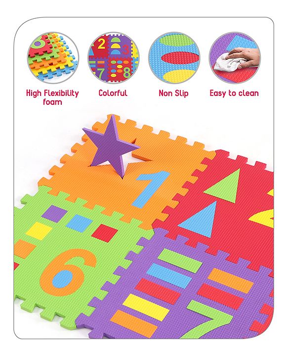 Babyhug Pop Out Playmat Numbers & Shapes Floor Mat (Colour May vary)
