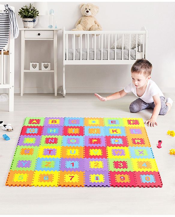 Babyhug Pop Out Playmat Alphabets & Numbers Floor Mat Large (Colour May ...