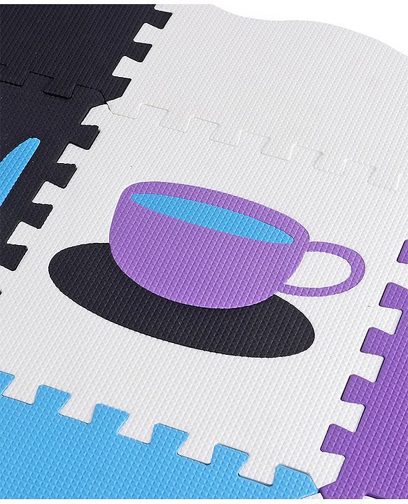 Babyhug Pop Out Floor Puzzle Playmat with Fence (Colour May vary)