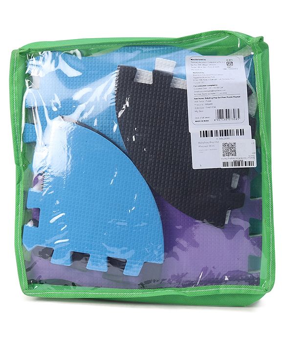 Babyhug Pop Out Floor Puzzle Playmat with Fence (Colour May vary)