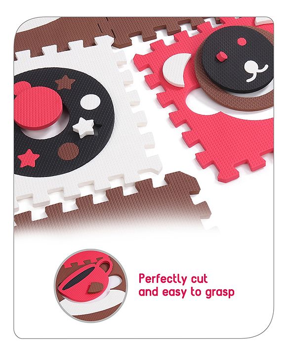 Babyhug Pop Out Floor Puzzle Playmat with Fence (Colour May vary)