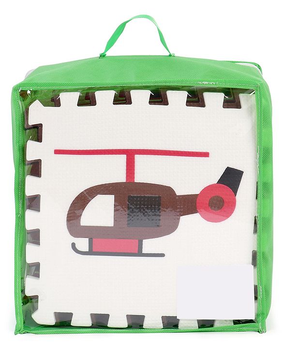 Babyhug Pop Out Floor Puzzle Playmat with Fence (Colour May vary)