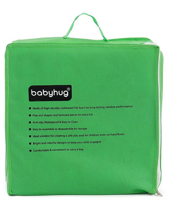 Babyhug Pop Out Floor Puzzle Playmat with Fence (Colour May vary)