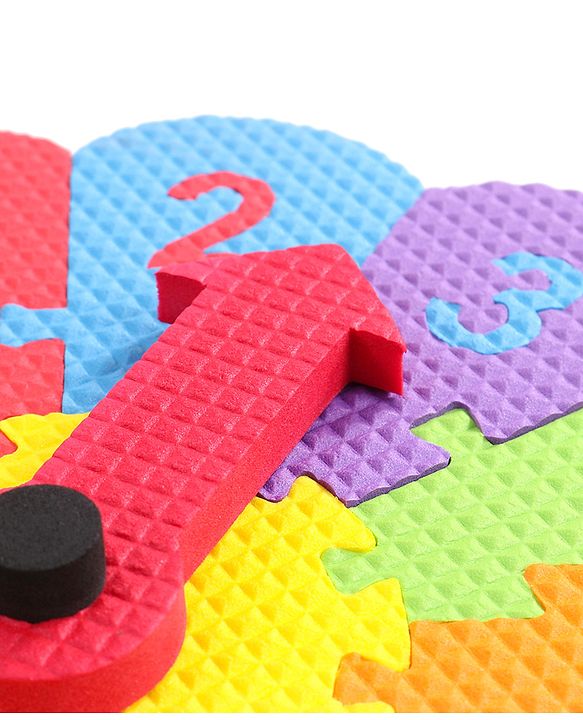 Babyhug Premium EVA Foam Fun Clock Puzzle 1-12 Pieces| Montessori Learning Eva Soft Colorful Toy - Thickness 1 cm| BIS Certified| 2 Years+| Colors may vary