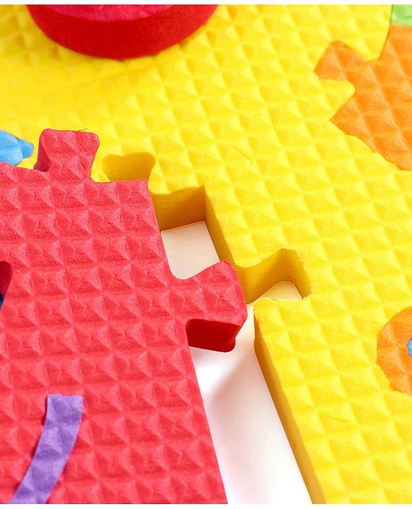 Babyhug Premium EVA Foam Fun Clock Puzzle 1-12 Pieces| Montessori Learning Eva Soft Colorful Toy - Thickness 1 cm| BIS Certified| 2 Years+| Colors may vary